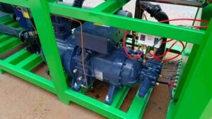 Compressor of an industrial water chiller